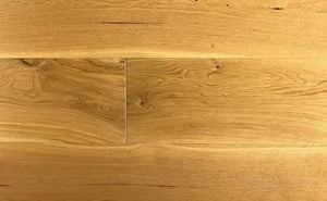 10" White Oak Livesawn Natural Wire Brushed Matte Finish